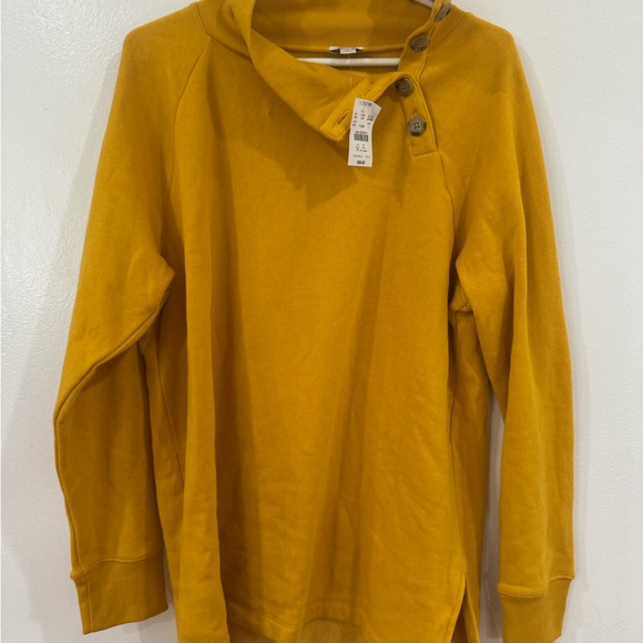 Mustard Yellow Button-Up Sweater - Picture 1 of 11
